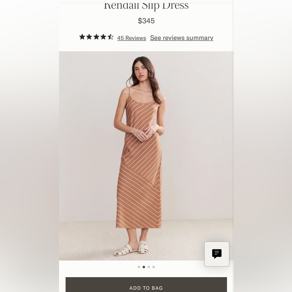 Jenni Kayne Brown Striped Maxi Dress